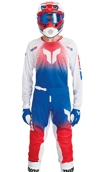 Tenue Cross THOR MX Launchmode Air Darkside Bleu/Rouge 2027