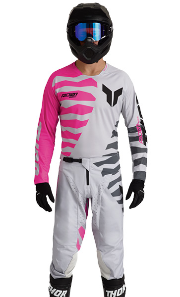 Tenue Cross THOR MX Launchmode Shredder Gris/Rose 2027