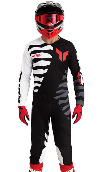 Tenue Cross THOR MX Launchmode Shredder Noir/Blanc 2027