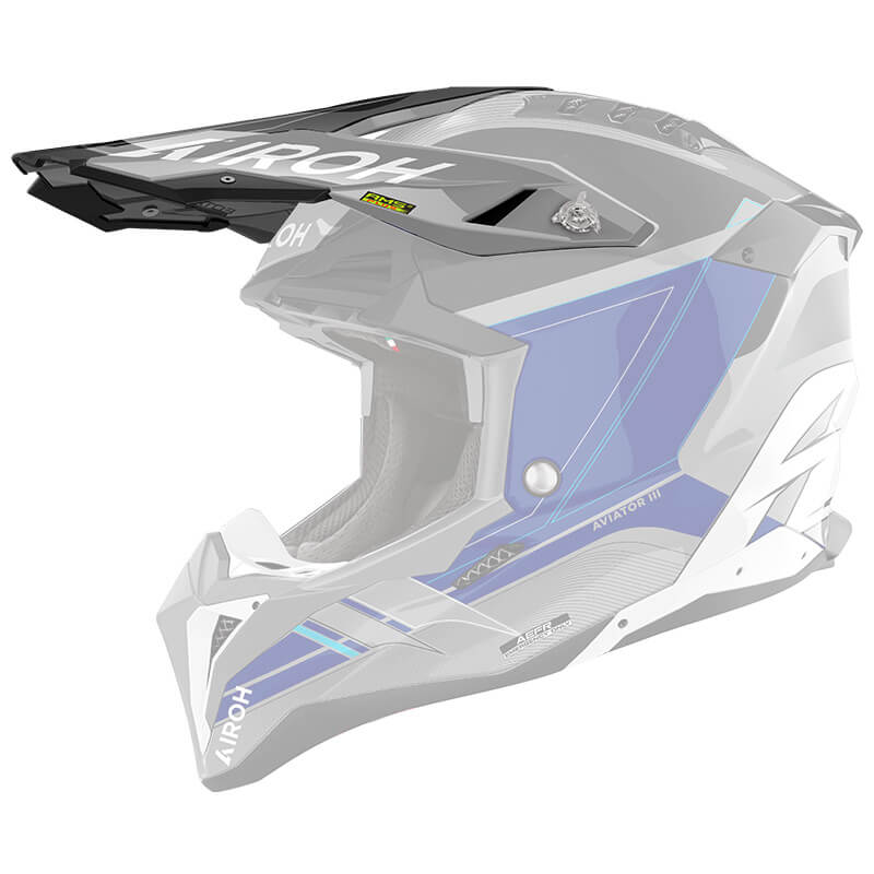 Visière Casque Airoh Aviator 3 Saber Bleu/Gris