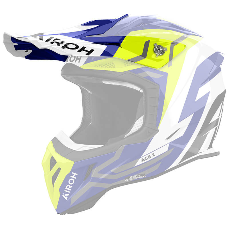 Visière Casque Airoh Aviator ACE 2 Ground Jaune/Bleu