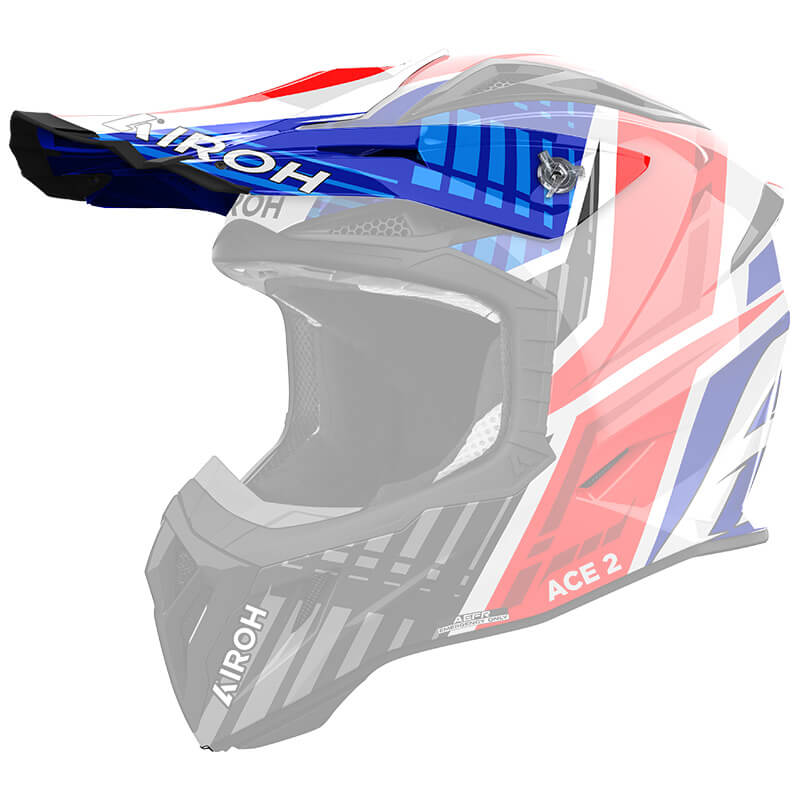 Visière Casque Airoh Aviator ACE 2 Proud Bleu/Rouge