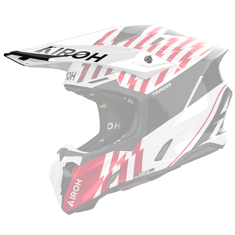 Visière Casque Airoh Aviator Twist 3 Thunder Rouge/Blanc