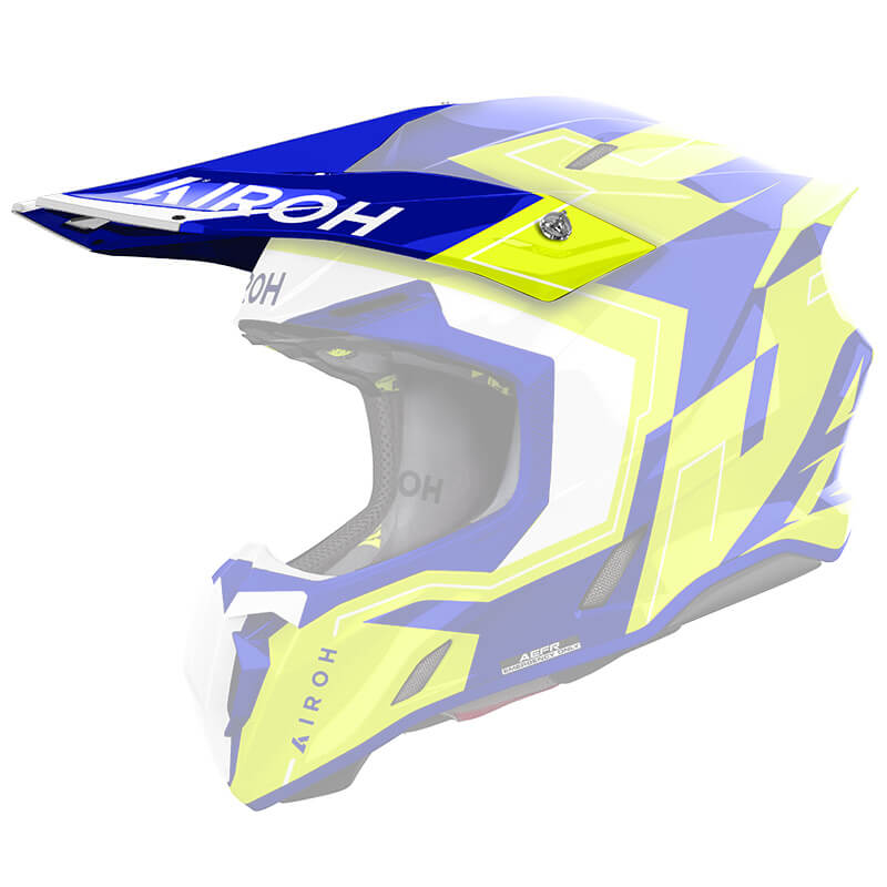 Visière Casque Airoh Aviator Twist 3 Dizzy Bleu/Jaune Fluo