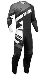Tenue Cross Enfant THOR MX Sector Checker Gris/Blanc