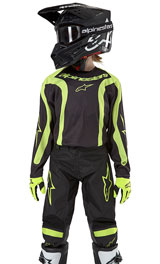 * Tenue Cross Enfant Alpinestars Racer Lurv Noir/Jaune Fluo