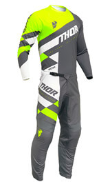 Tenue Cross THOR MX Sector Checker Jaune Fluo/Gris