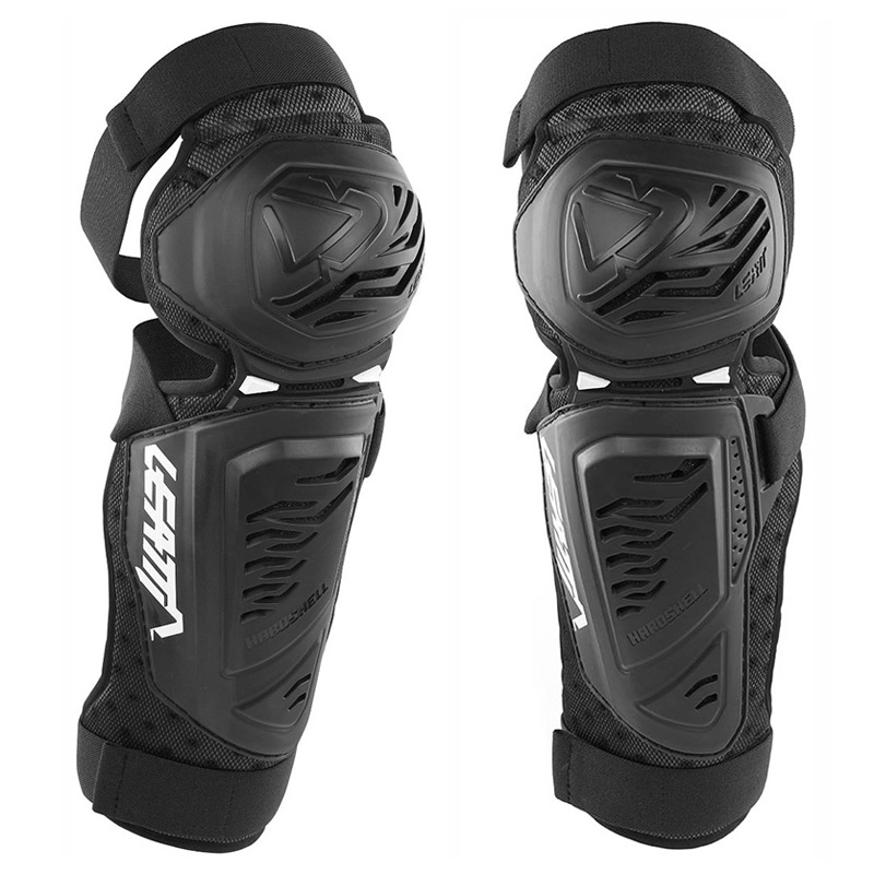 Genouillères/tibia LEATT 3.0 EXT – Noir, Taille L/XL, Coque Dure, Protection Certifiée CE