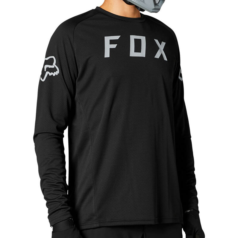 maillot fox vtt pas cher noir et blanc