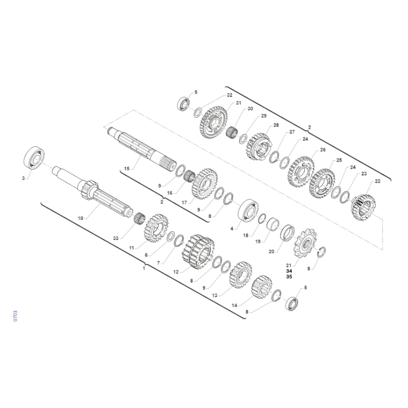 BOITE DE VITESSE TM 85 MX JUNIOR 2022-2025