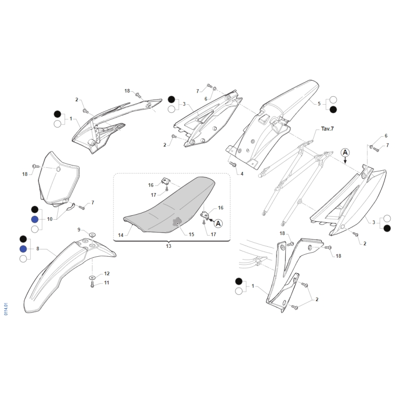 PLASTIQUES TM 85 MX JUNIOR 2022-2023