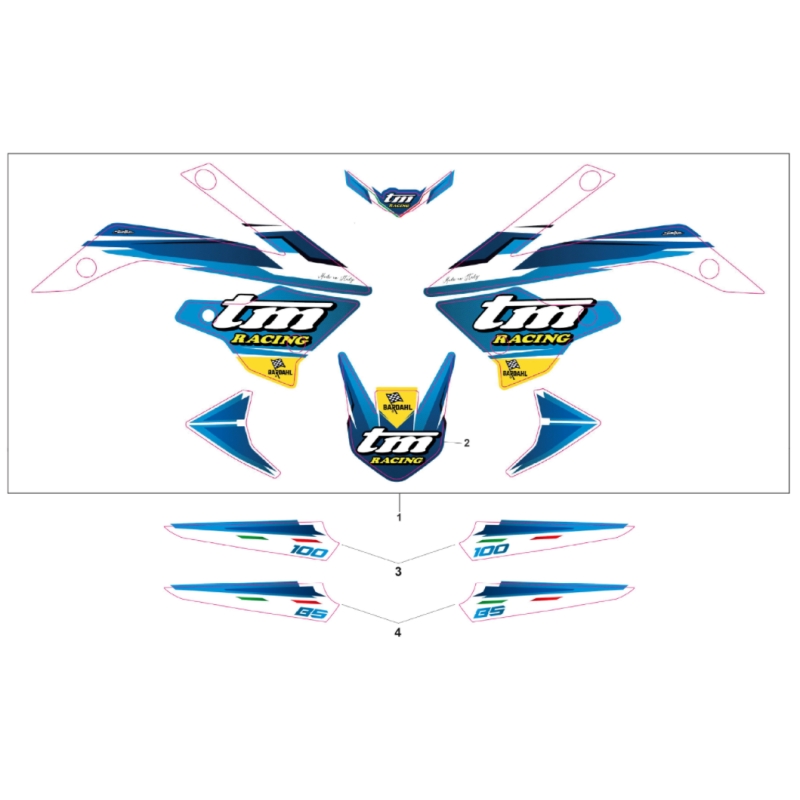 KIT DECO TM 85 MX JUNIOR 2019