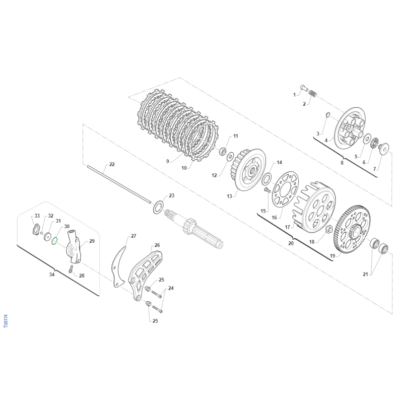 EMBRAYAGE TM 85 MX JUNIOR 2022-2024