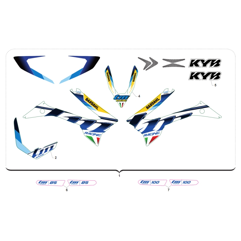 KIT DECO TM 85 MX SENIOR 2021