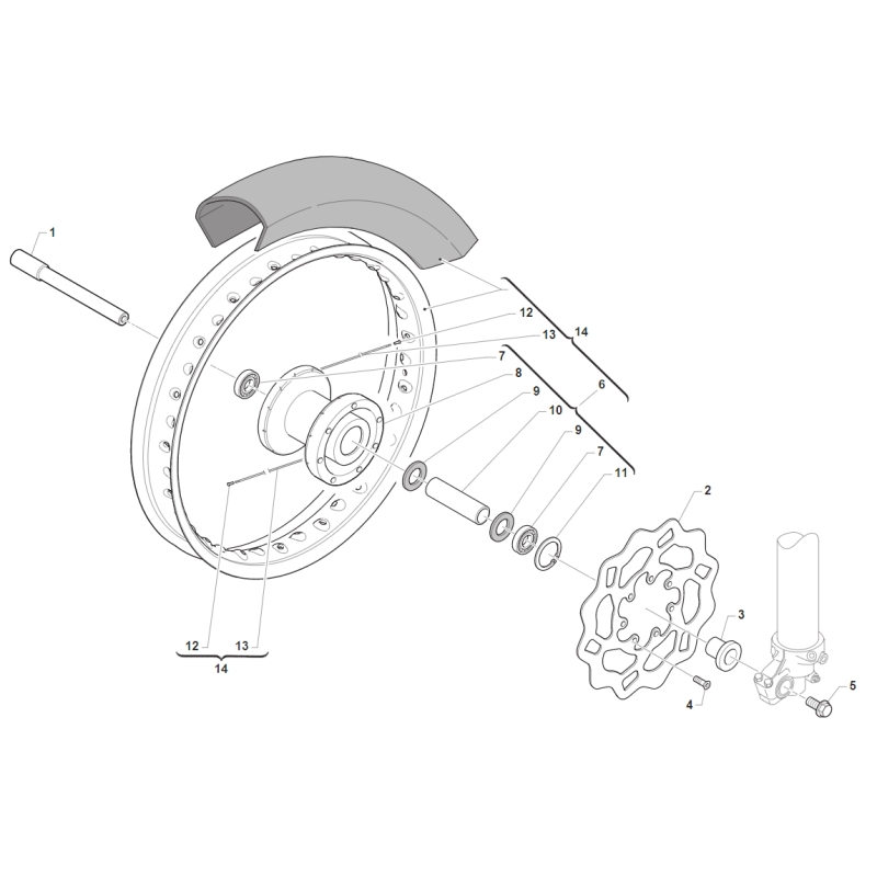 ROUE AVANT TM 85 SMX JUNIOR 2016-2019