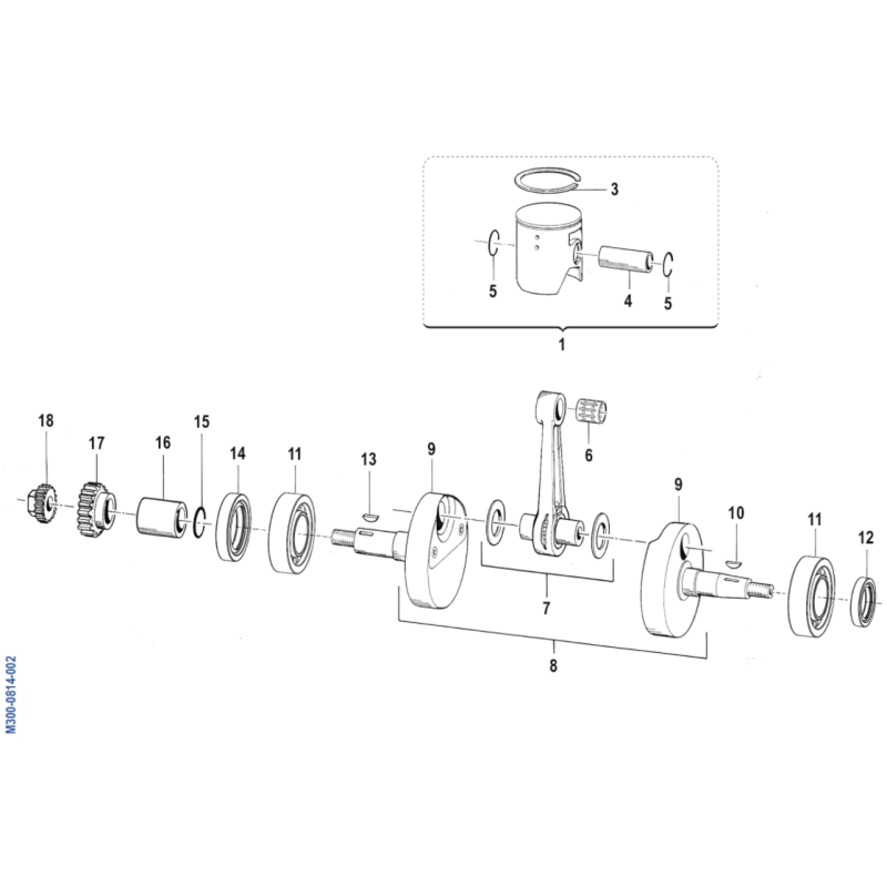EMBIELLAGE TM 300 MX 2008-2014