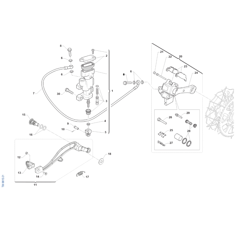 FREIN ARRIERE TM 144 MX 2T 2025