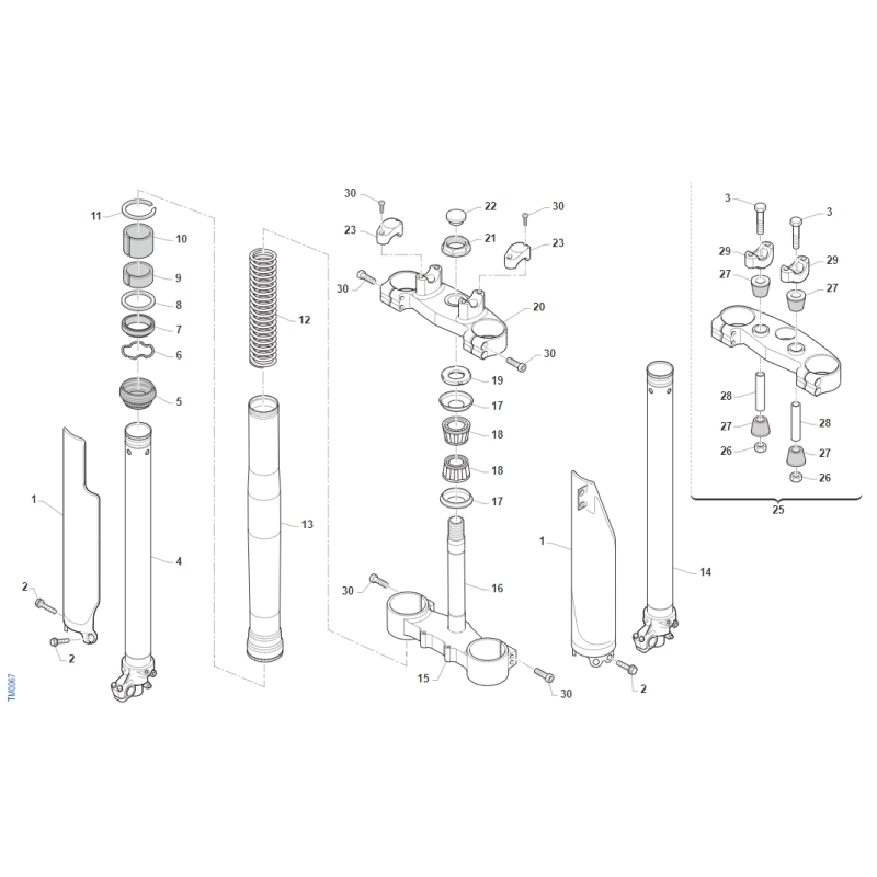 FOURCHE TM 300 MX 2015-2017