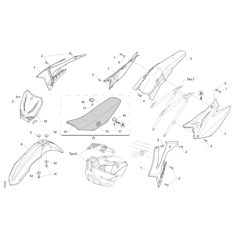 PLASTIQUES TM 300 MX 2015-2019