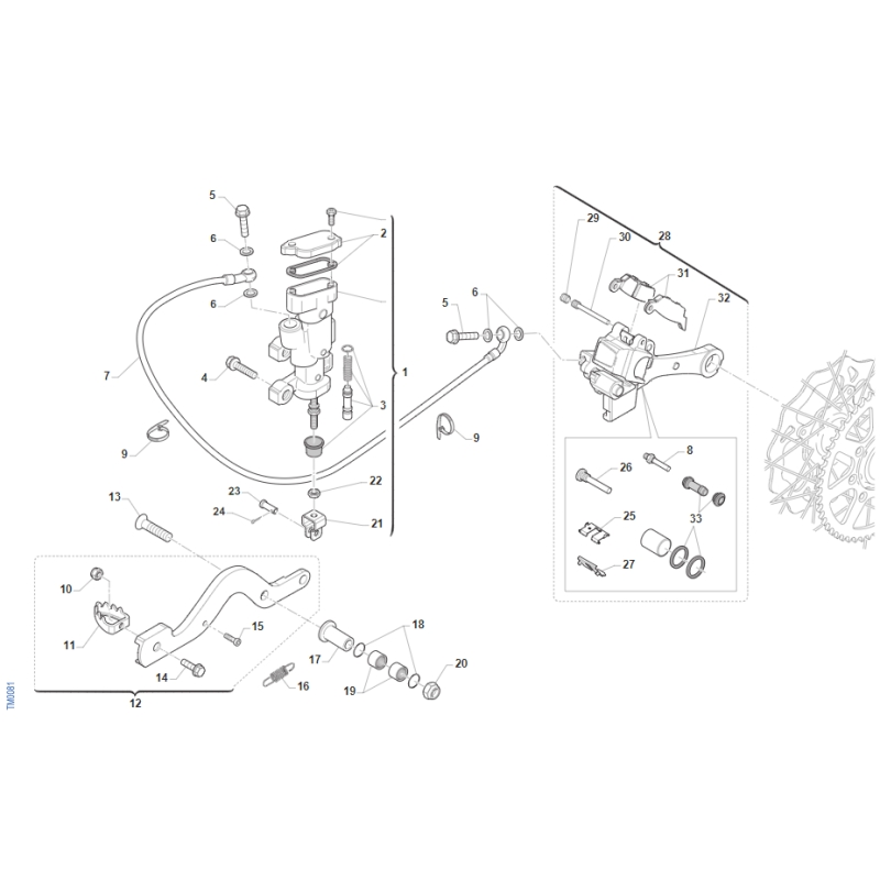 FREIN ARRIERE TM 300 MX 2020-2021