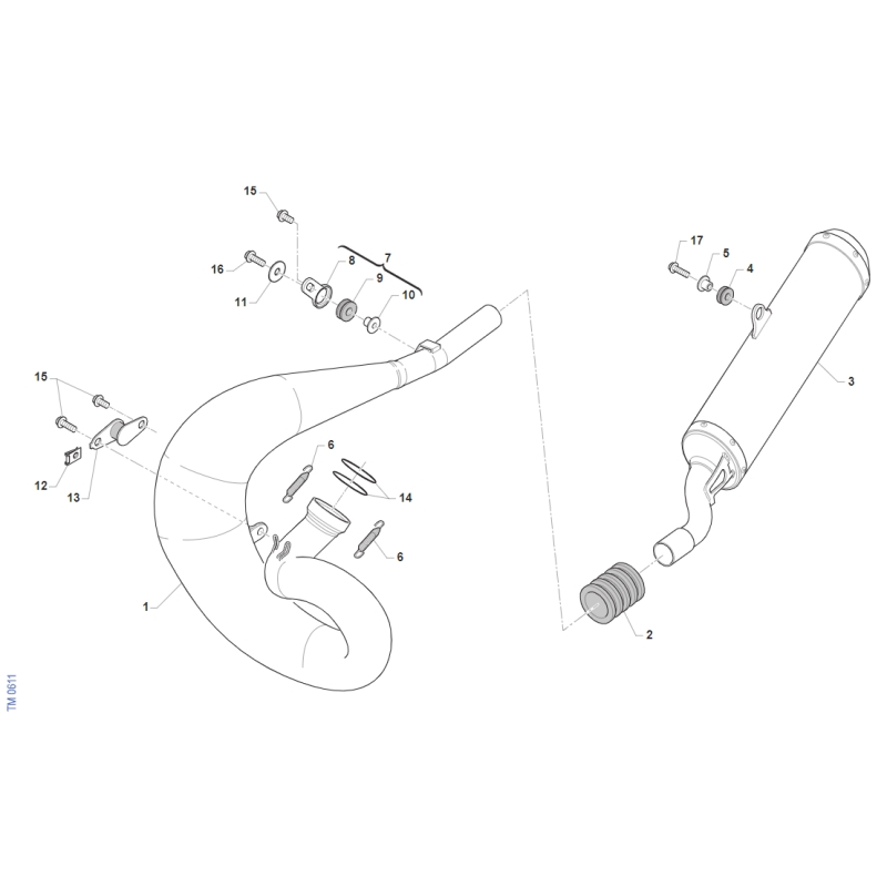 ECHAPPEMENT TM 300 MX 2022-2025