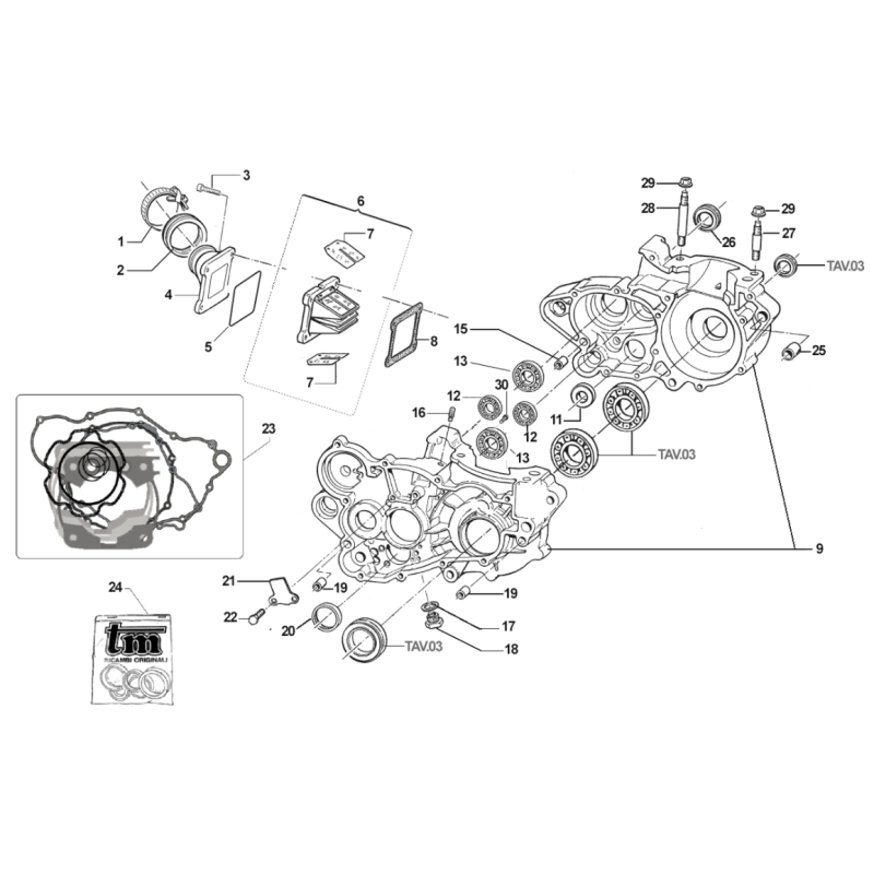 CARTER MOTEUR TM 300 MX 2015-2018