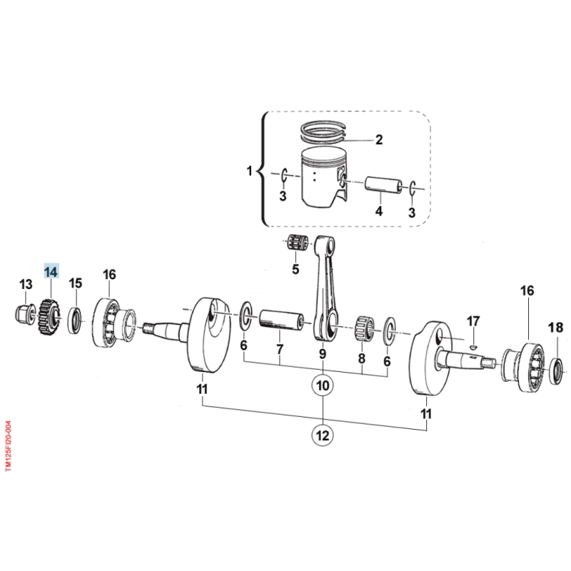 EMBIELLAGE TM 125 EN FI 2T 2020-2024