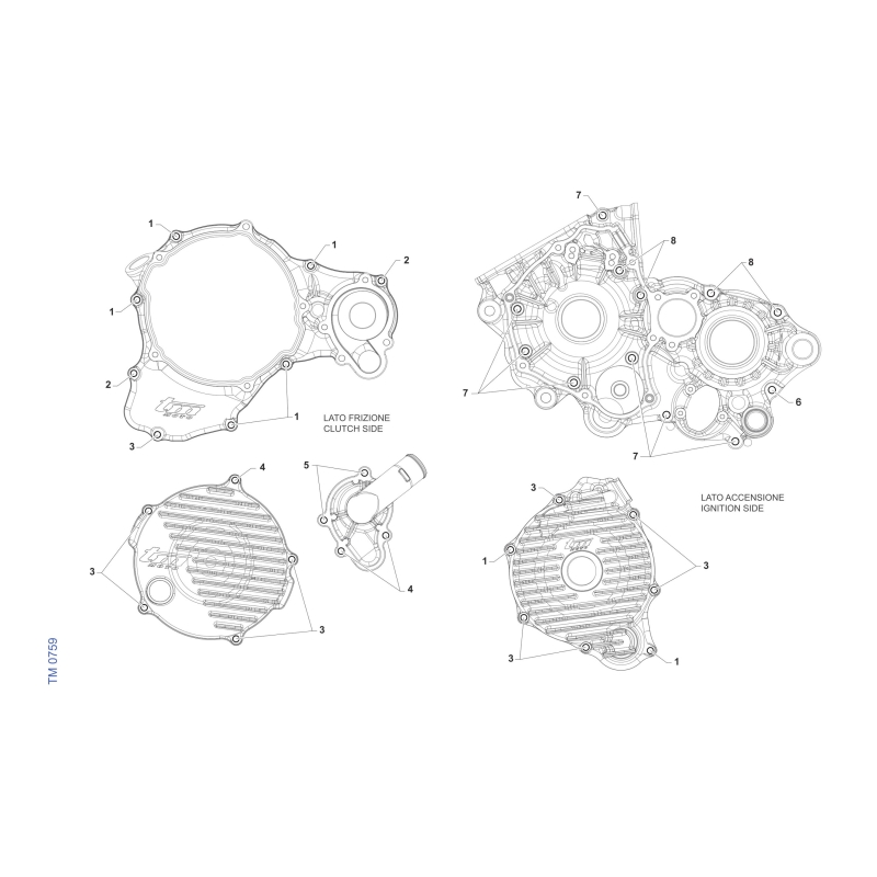 VIS CARTER MOTEUR TM 125 EN FI 2T 2025