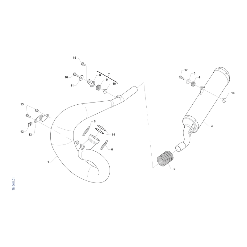ECHAPPEMENT TM 300 MX FI 2025