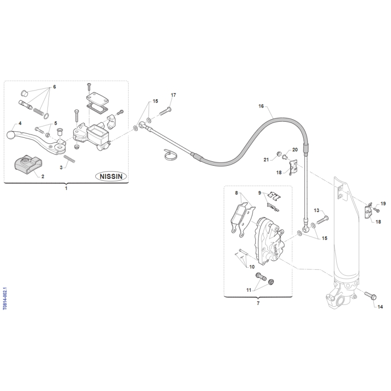 FREIN AVANT TM 144 MX 2008-2012