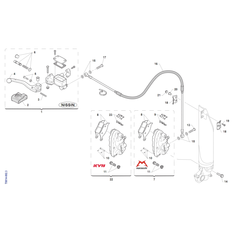 FREIN AVANT TM 144 MX 2013-2014