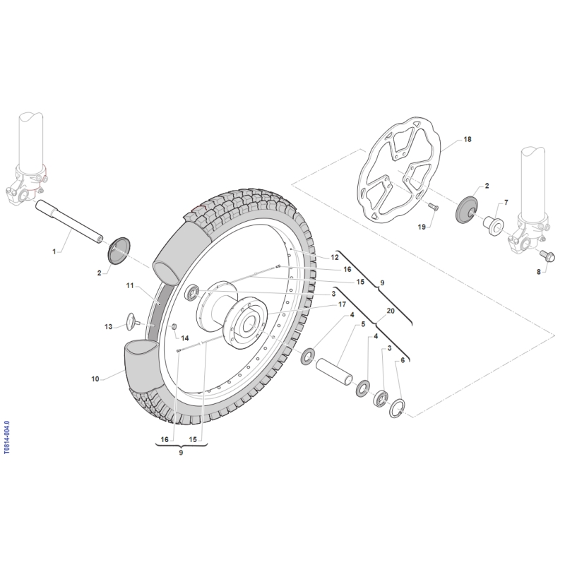 ROUE AV TM 144 MX 2010-2014