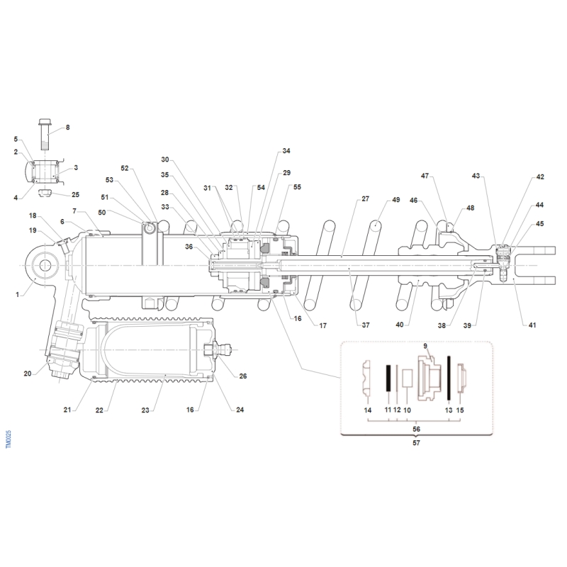 AMORTISSEUR TM 144 MX 2015-2019