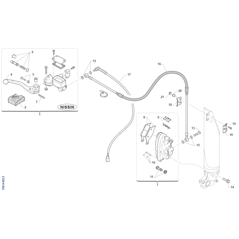 FREIN AVANT TM 125 EN 2T 2008-2012