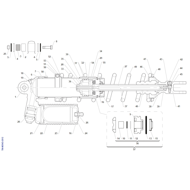 AMORTISSEUR TM 125 EN 2T