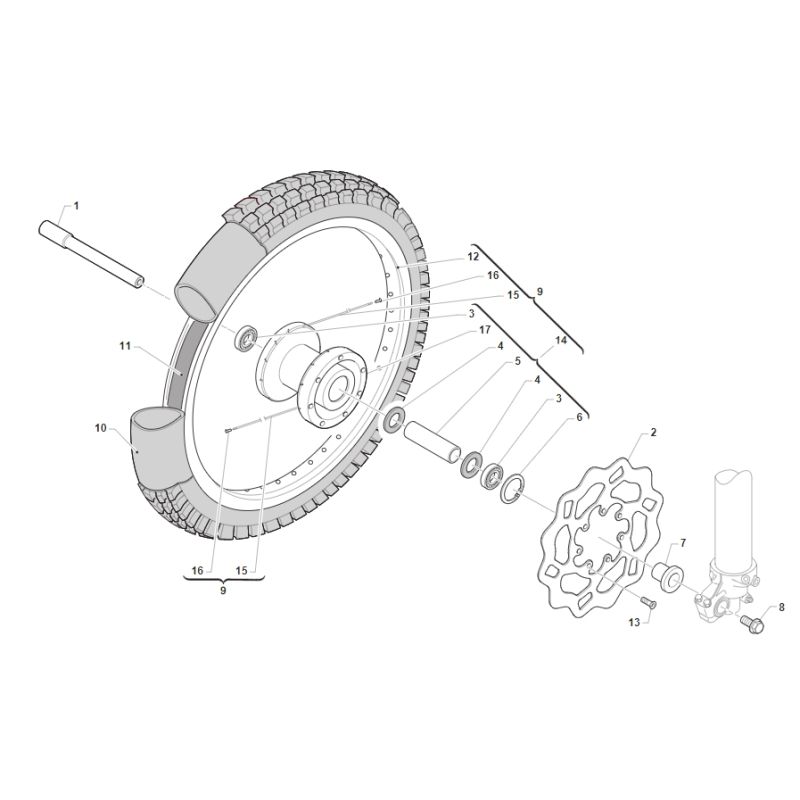ROUE AVANT TM 100 MX JUNIOR 2015-2019