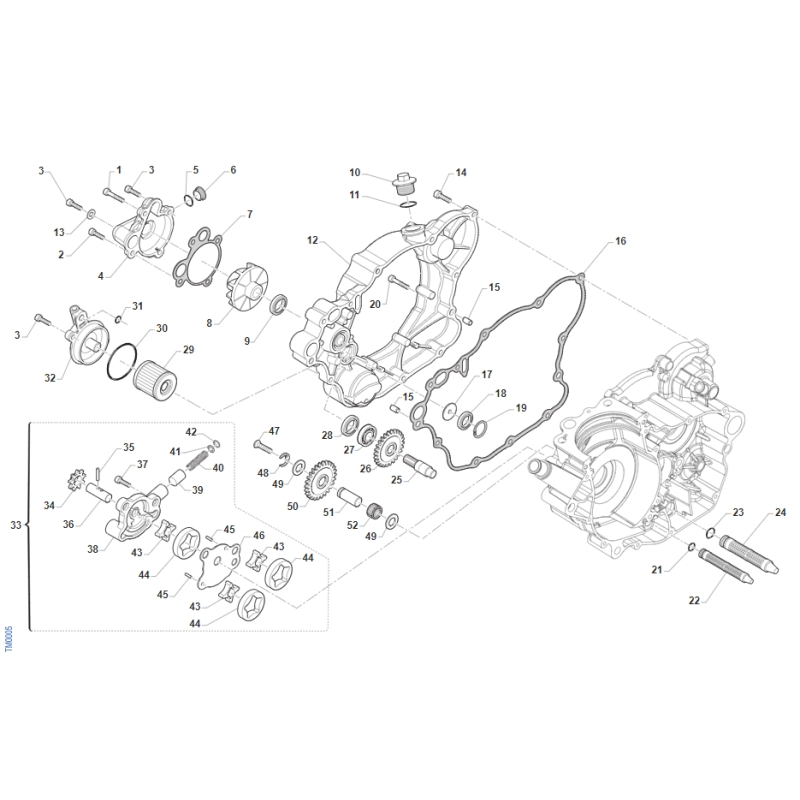 LUBRIFICATION TM 250 EN FI TWIN 4T 2019