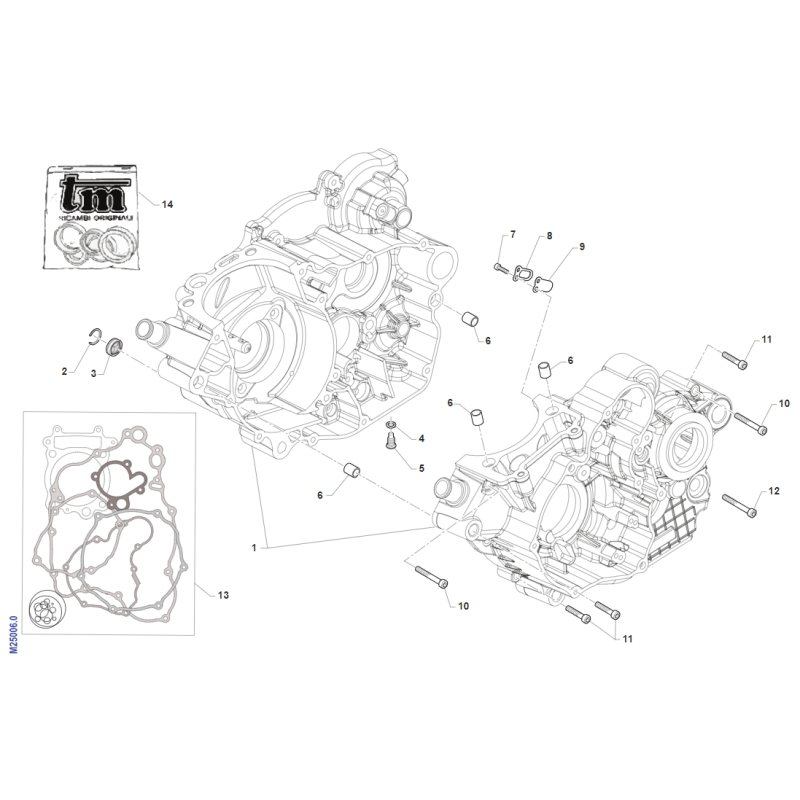CARTER MOTEUR TM 250 MX FI 4T 2015-2017