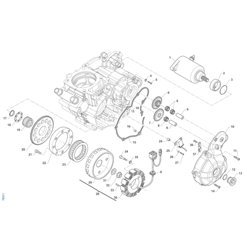 ALLUMAGE DEMARREUR TM 250 MX FI 4T 2019-2025