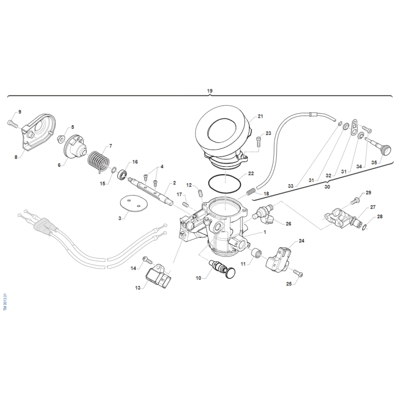 CORPS INJECTION TM 250 MX FI 4T 2022-2025