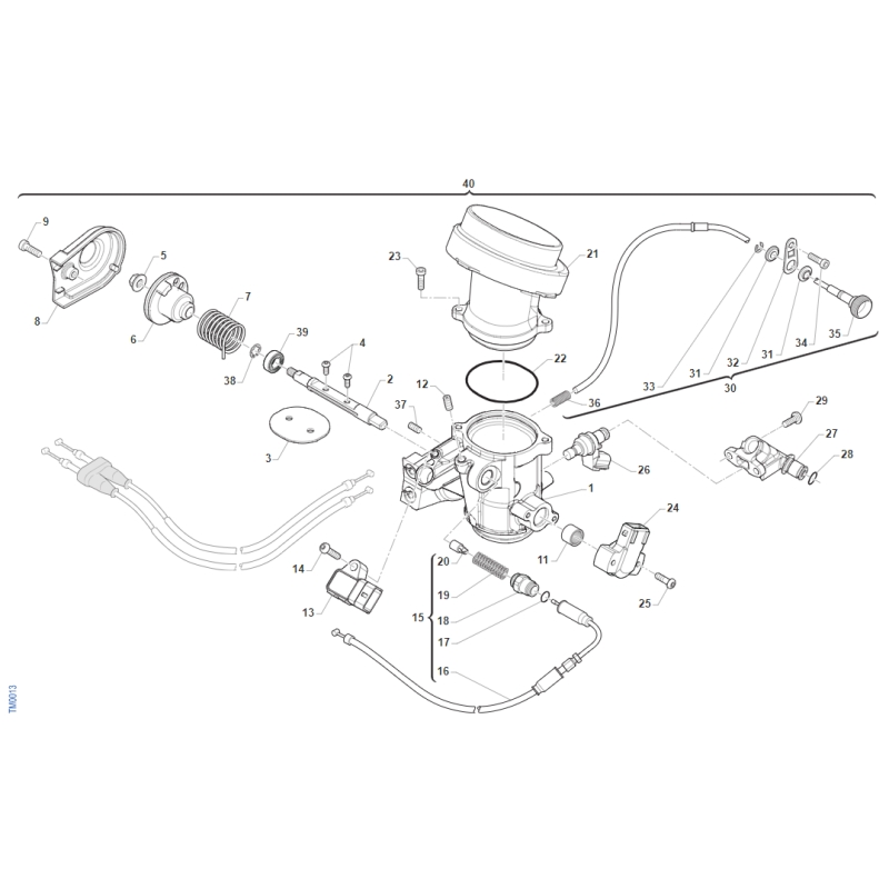 CORPS INJECTION TM 250 MX FI 4T 2019