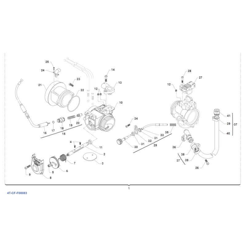 CORPS INJECTION TM 250 MX FI 4T 2010-2014