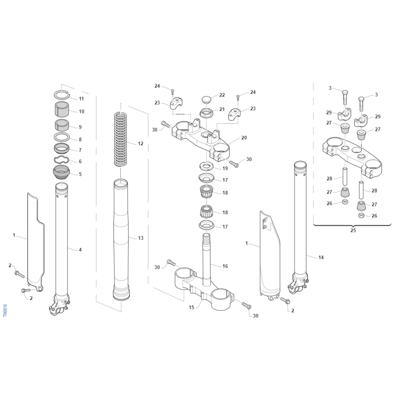 FOURCHE TM 250 MX FI 4T 2015-2017