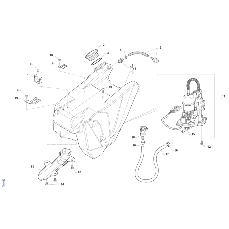 RESERVOIR TM 250 MX FI 4T 2019-2021