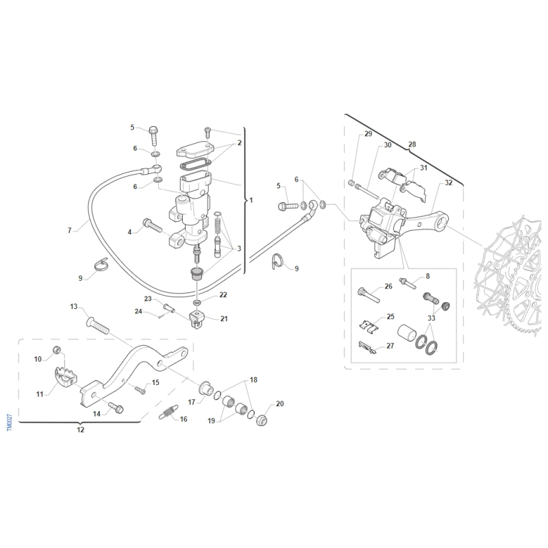 FREIN AR TM 250 MX FI 4T 2019-2021
