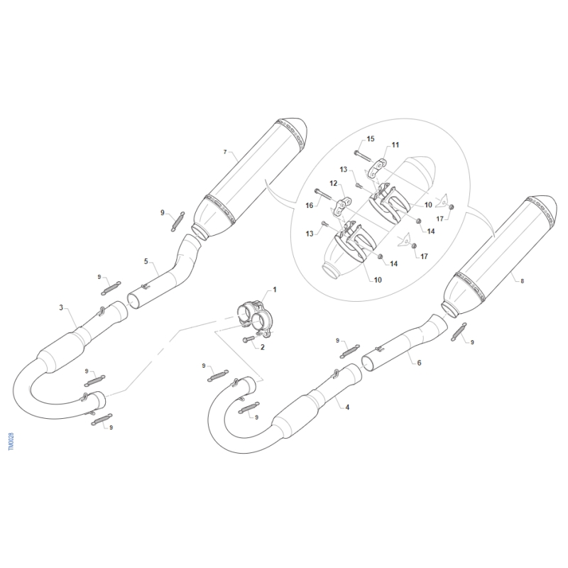ECHAPPEMENT TM 250 MX FI 4T 2019-2021