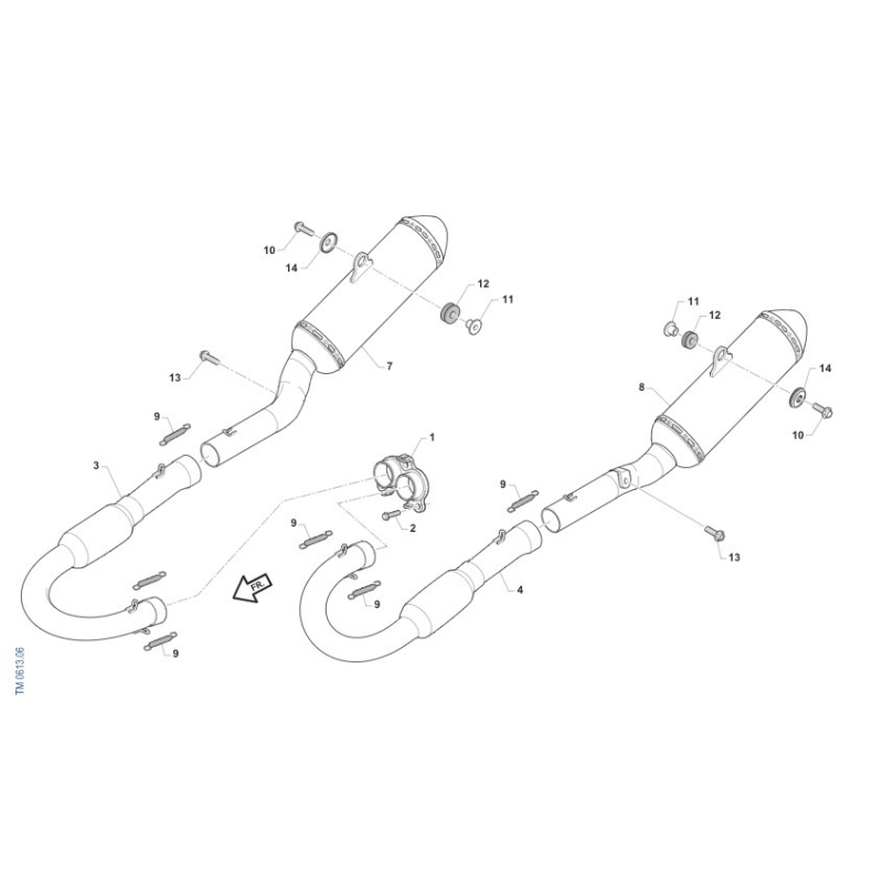 ECHAPPEMENT TM 250 MX FI 4T 2022-2024