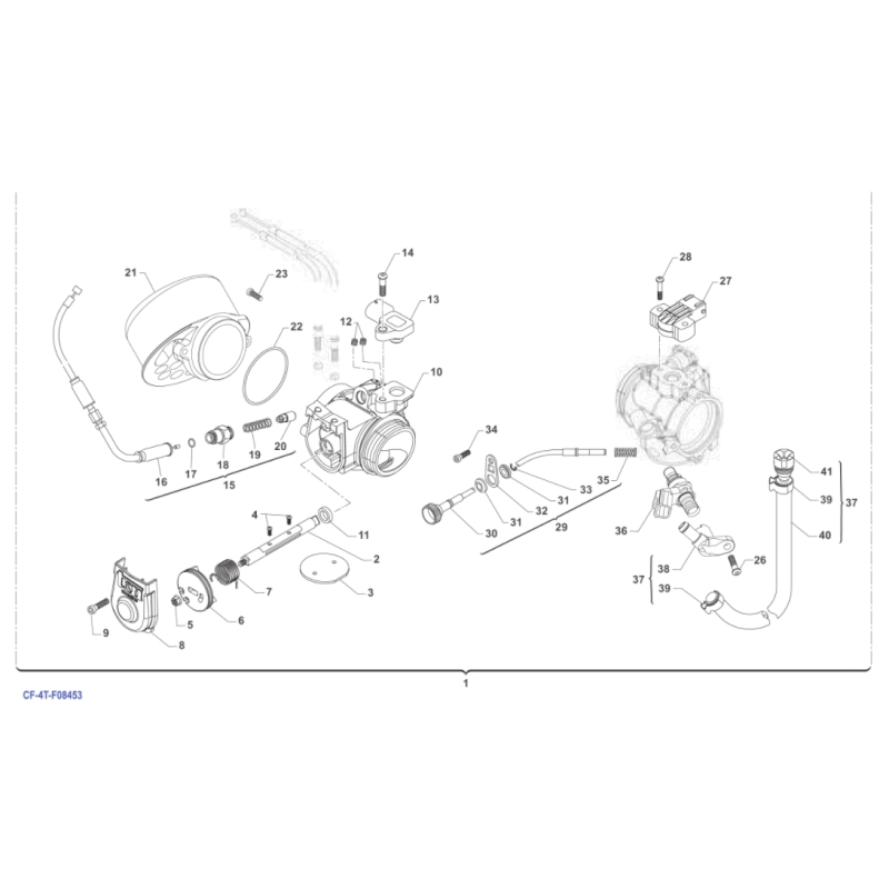 CORPS INJECTION TM 530 MX FI 4T 2019-2021