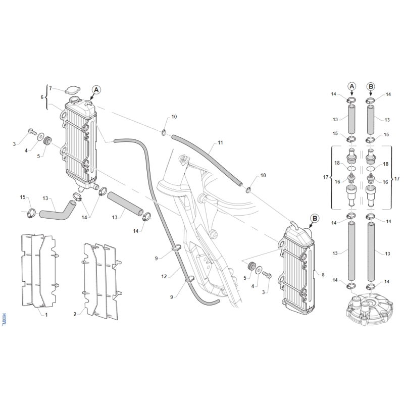 RADIATEURS TM 125 SMR 2T 2019