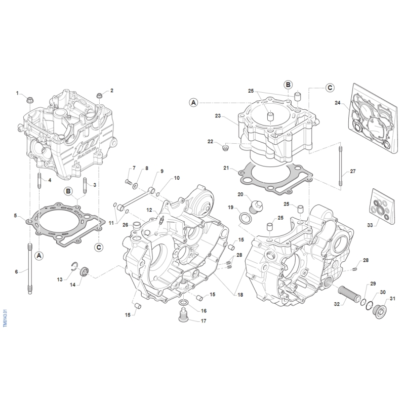 CYLINDRE CARTERS TM 450 MX FI 4T 2022-2025